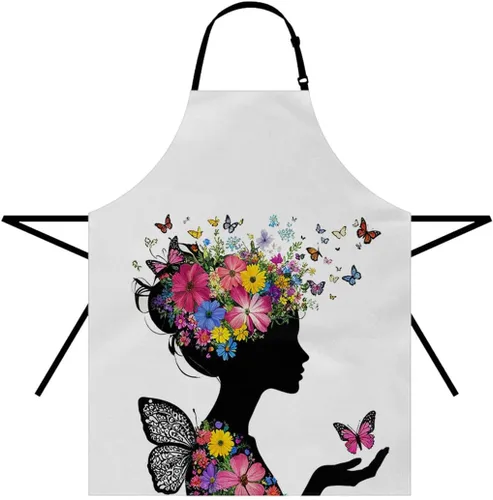 Vista 19 de Moslion Apron 31x27 Inch Kitchen Chef Waitress Cook Aprons Bib with Adjustable Neck for Women Men