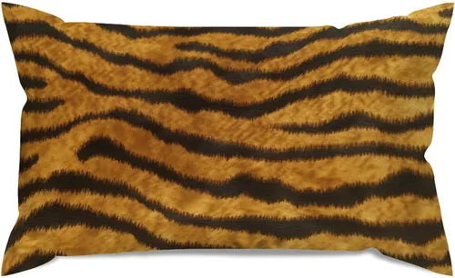 Vista 35 de Fundas de almohada con estampado de leopardo y guepardo negro y marrón, 12 x 18 pulgadas, fundas de cojín de granja para sofá, sala de estar