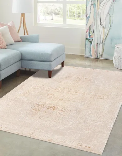 Vista 9 de Unique Loom Deepa Collection Alfombra de área - Pianura (2 pies x 3 pies 1 pulgada, rectangular, marfil y dorado)