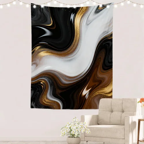 Vista 25 de Batmerry Abstract Repeat Polyester Tapestry, Tiled Directional Lightweight Wall Hanging High-Definition Print Backdrop For Dorm Room Bedroom Living