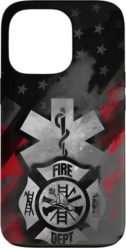 Vista 10 de EMT EMS Firefighter Red Smoke Line USA American Flag Case for iPhone 17