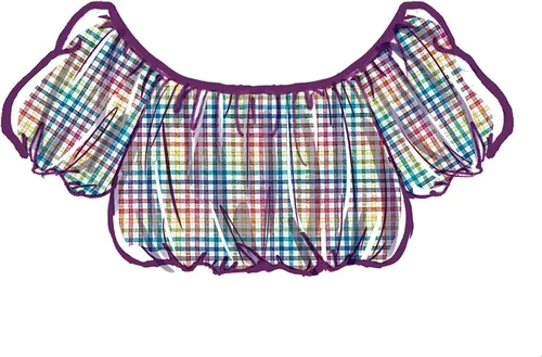 Vista 4 de McCall's Misses' - Kit de patrón de costura con parte superior de burbujas, código M8201, tallas XSM-S-M, multicolor