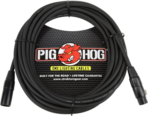 Vista 5 de Pig Hog Cable de iluminación DMX de 3 pines PHDMX3, 3 pies
