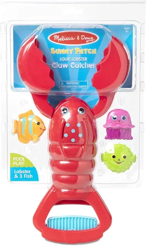 Vista 6 de Melissa & Doug Parche soleado Louie Colector de garras de langosta, Agarrar y apretar piscina de juguete.