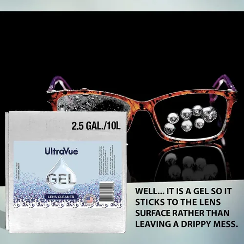Vista 3 de Limpiador de lentes de gel – Recarga de lentes de ojos Gel Cubitainer – Seguro para todas las lentes (revestimiento AR incluido), anteojos