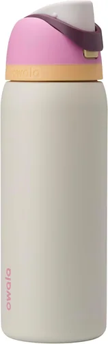 Vista 34 de Owala FreeSip - Acero inoxidable - 32 oz - Morado/Azul (pistas de esquí de los años 80)