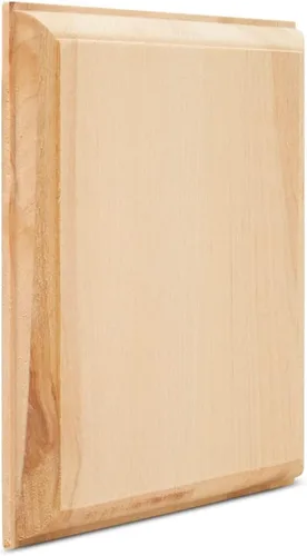 Vista 3 de Posavasos de madera sin terminar de 4.7 pulgadas, paquete de 1 cuadrado de madera para manualidades, mini posavasos de madera, piezas cuadradas, por