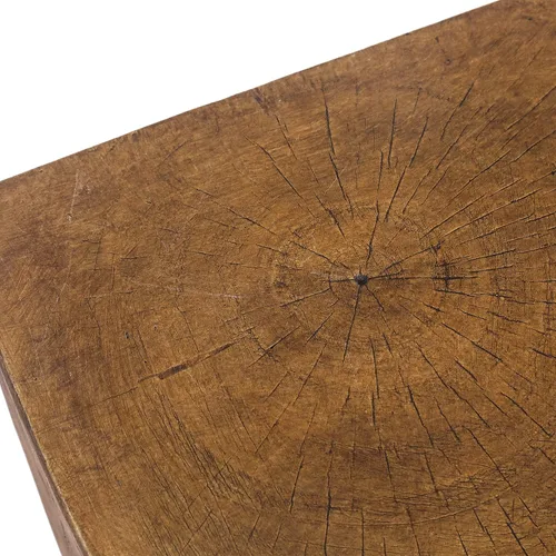 Vista 6 de Adeco Taburete de hormigón, mesa auxiliar de patio, mesa auxiliar decorativa para jardín, mesitas de noche, soporte para plantas, mesa de centro