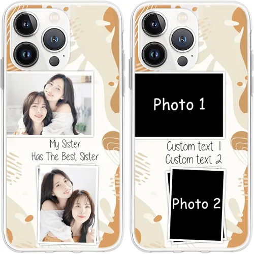 Vista 12 de CUBICER Fundas personalizadas para teléfono con foto personalizada de cumpleaños, a prueba de golpes, texto personal, funda transparente, regalos