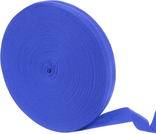 Vista 41 de uxcell Cinta de sarga de algodón de 50 yardas, cinta de espiga de 3/8 pulgadas para coser ropa, manualidades (azul)