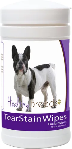 Vista 6 de Healthy Breeds Toallitas quitamanchas de lágrimas para perros para pastor australiano – Más de 100 razas – Limpiador facial de ojos – 70 toallitas