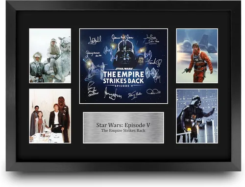 Vista 12 de HWC Trading Star Wars Episodio 1 La Amenaza Fantasma Regalos Presentación Impresa Autografiada Montaje para Fans de Recuerdos de Películas - 16" x