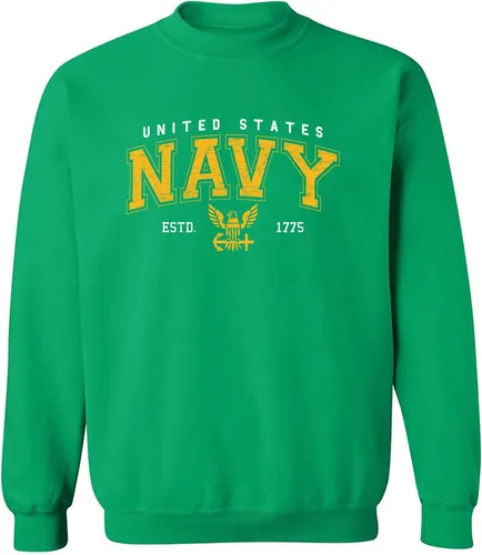 Vista 12 de zerogravitee Sudadera con cuello redondo y arco 1775 de la Marina de los Estados Unidos Verde(Military Green)