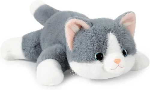 Vista 9 de Ditucu Peluche de gato negro con peso de 0.6 libras, lindo y realista gatito de 11.8 pulgadas, peluches suaves, regalos para niños