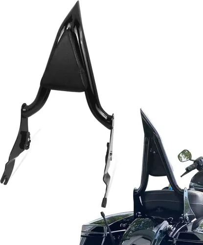 Vista 9 de Respaldo Negro Sissy Bar para Pasajero Almohadilla Trasera Compatible con Harley Davidson Touring 97-08 Road King Electra Glide Street Glide Back