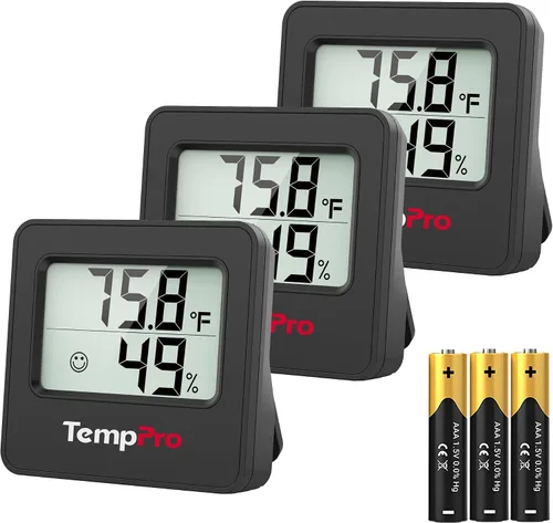 Vista 12 de TempPro TempAir - Termómetro higrómetro digital Bluetooth para interiores de 260 pies Humidity Meter with Smart App, Room Thermometer Humidity
