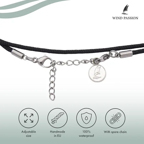 Vista 3 de Wind Passion - Tobillera de cuerda para mujeres y hombres - Pulseras de tobillo de cuerda roscada ajustables e impermeables - Tobillera de cuerda