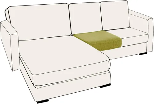 Vista 80 de UNBBRRL Fundas de cojín de asiento para sofá, elásticas, funda de cojín individual para sofá, fundas de cojín para sofá, fundas de héroe protegen