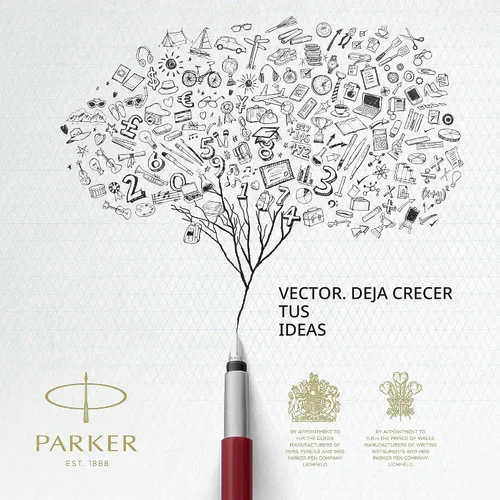Vista 7 de Pluma estilográfica Parker Vector., Azul