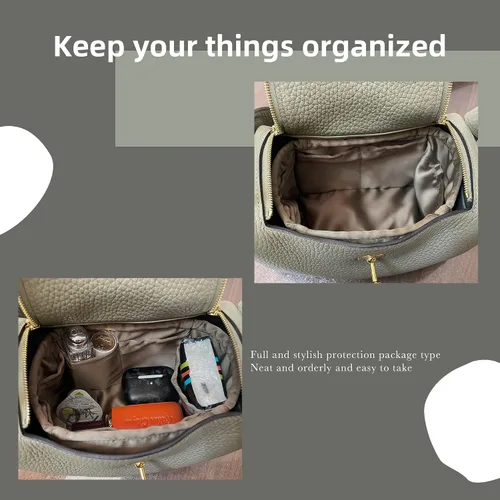 Vista 8 de DGAZ Organizador de bolso, organizador de bolsas de seda, bolso de lujo y moldeador de bolsas para Lindy 19263034 (gris Etoupe, LD26)