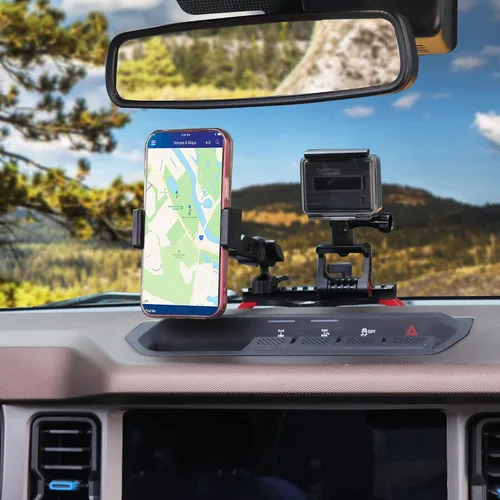 Vista 5 de sukemichi Soporte de teléfono para Bronco, soporte multifuncional para teléfono celular, soporte de cámara para Ford Bronco 2021-2026 2 puertas 4