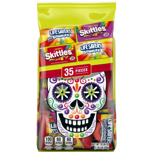 Vista 9 de Skittles, Starburst Fun Size Chewy Candy Surtido Variedad, envueltos individualmente, 32.28 onzas, bolsa a granel
