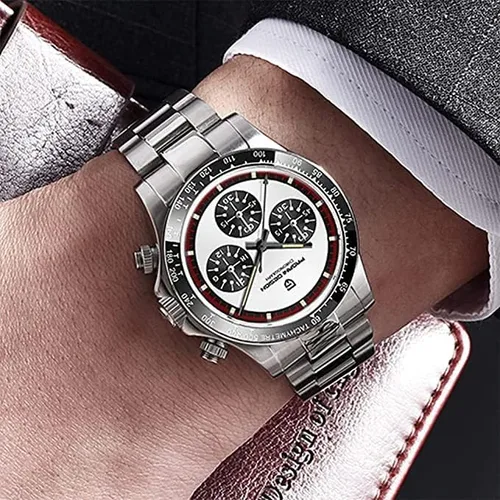 Vista 5 de LACZ DENTON Pagani Design PD1644 Relojes de cuarzo para hombre, acero inoxidable, cronógrafo, impermeable, 100M, reloj deportivo para hombre, regalo