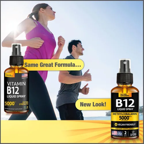 Vista 9 de Paquete de 2 líquidos B12 Spray 5000 mcg - Metilcobalamina Vitamina B12