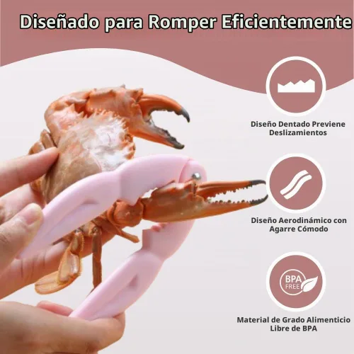 Vista 3 de 4 galletas y herramientas de cangrejo multicolor, herramientas eficientes de langosta, galletas portátiles de mariscos y herramientas para patas