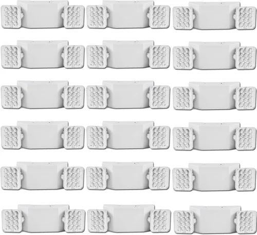 Vista 10 de 6 Pack Emergency Lights for Business, Commercial Emergency Lights with Battery Backup, Two Head Adjustable Emergency Lighting, LED Emergency Flood
