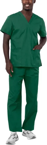 Vista 29 de Adar Uniforms Conjunto de ropa médica unisex universal - Juego de ropa médica unisex con cordón Negro