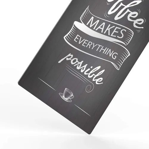 Vista 3 de HB Art Design Coffee Makes Everything Possible Quote Retro Style Metal Print Wall Art Coffee Bar Decor Coffee Signs Kitchen Wall Decor Dining Room