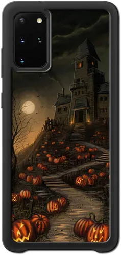 Vista 17 de Funda para Samsung Galaxy S20 5G - Funda de teléfono con patrón de casa embrujada de Halloween - Funda de TPU con protección de absorción de impactos