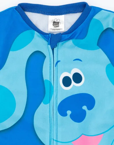 Vista 3 de Blue's Clues Y You Kids - Pijama de forro polar todo en uno para niños pequeños, pijama con estampado de cachorros Regalo de pijama