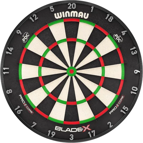 Vista 10 de WINMAU Professional Bristle Dartboard - PDC Tournament Board with Official Tournament Specifications - Available in Blade 6 Single, Dual, Triple