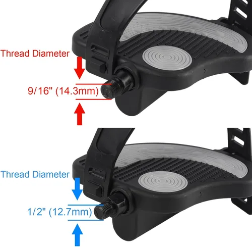 Vista 6 de Pedales de bicicleta estática con correas para bicicleta Peloton, bicicleta de ciclismo giratoria, bicicleta de ejercicio interior, piezas