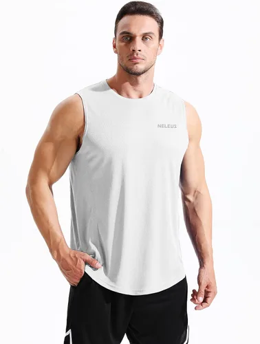 Vista 4 de NELEUS Camiseta sin mangas Dry Fit para hombre