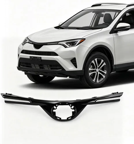 Vista 14 de PIT66 Parrilla de parachoques frontal imprimada negra compatible con Toyota Prius 2012-2015 5310247020, TO1036157