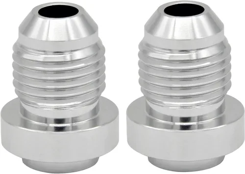 Vista 7 de YSIL 2PCS 4AN Male Flare Weld en Bung Adaptador de manguera de montaje Aleación de aluminio