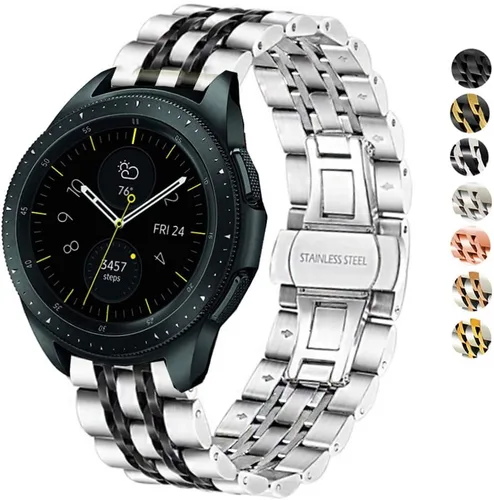 Vista 12 de Correa compatible con Samsung Galaxy Watch 6/6 Classic/Galaxy Watch 5/5 Pro / 4/4 Classic / 3 1.614 in / Active 2, correa de repuesto de metal