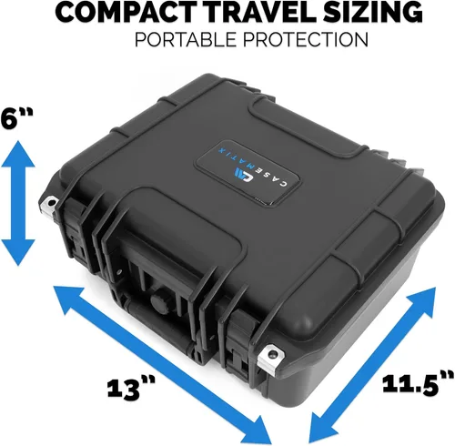 Vista 3 de CASEMATIX Two Gun Hard Case for 2 Handguns - TSA Approved Waterproof & Shockproof 2 Pistol Hard Case, Double Handgun Case with Accessory Storage for