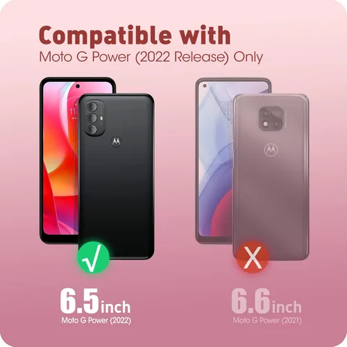 Vista 2 de i-Blason Cosmo Chic - Funda protectora diseñada para Moto G Power (2022), diseño delgado y elegante con protector de pantalla integrado (meta)