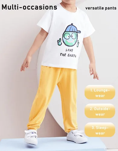 Vista 7 de Pantalones de harén modal para bebés pequeños y grandes de 18 meses a 7 años