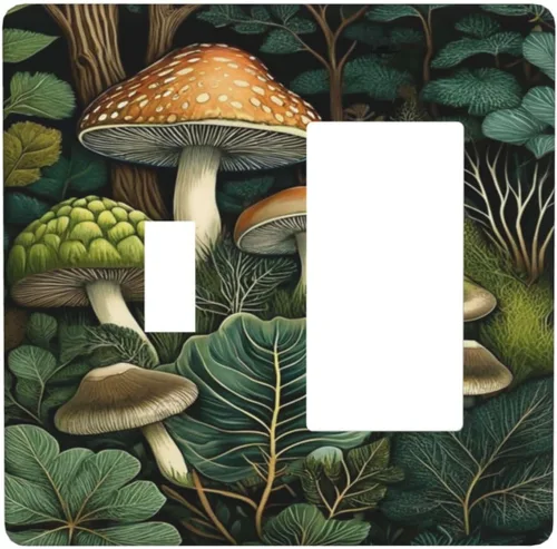 Vista 24 de Cubiertas de Interruptor de Luz Artísticas Decorativas Boho Figura Abstracta Interruptor de Pared Único Placa de Interruptor Decorativo Placa
