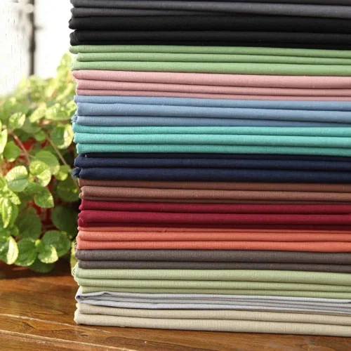Vista 5 de Tela de bordado, 6 piezas, 6 colores sólidos, tela de costura de lino, tela de punto de cruz, para manualidades, manualidades, trabajo a mano