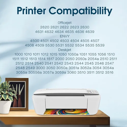 Vista 5 de 61XL - Cartucho de tinta negro y tricolor de repuesto para HP 61 XL para impresora HP Envy 5530 4502 DeskJet 1510 2510 Officejet 4635 4630 4632 2621