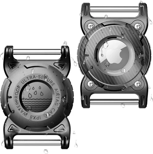Vista 17 de ONEONTA Airtag - Soporte para collar de perro Airtag para perro impermeable – Soporte Airtag para collar de perro con lazo de metal extraíble, TPU