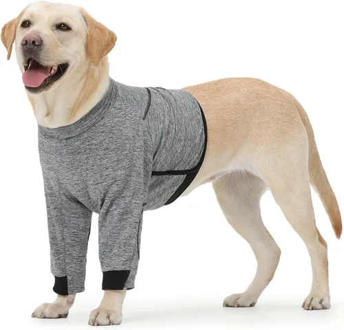 Vista 12 de ROZKITCH Funda para perro de pierna delantera para pierna delantera, protector de rodilla para evitar lamer heridas, codo, traje de recuperación