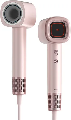Vista 8 de BOWEI Secador de pelo iónico de alta velocidad, 110,000 rpm, motor sin escobillas, 0.83 libras, ultraligero, iones negativos de 656.2 ft