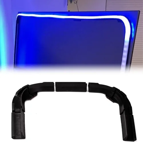 Vista 9 de 5 soportes genéricos mejorados para Philips Hue Play Gradient Lightstrip clips de montaje con buen efecto de soporte para parte trasera plana